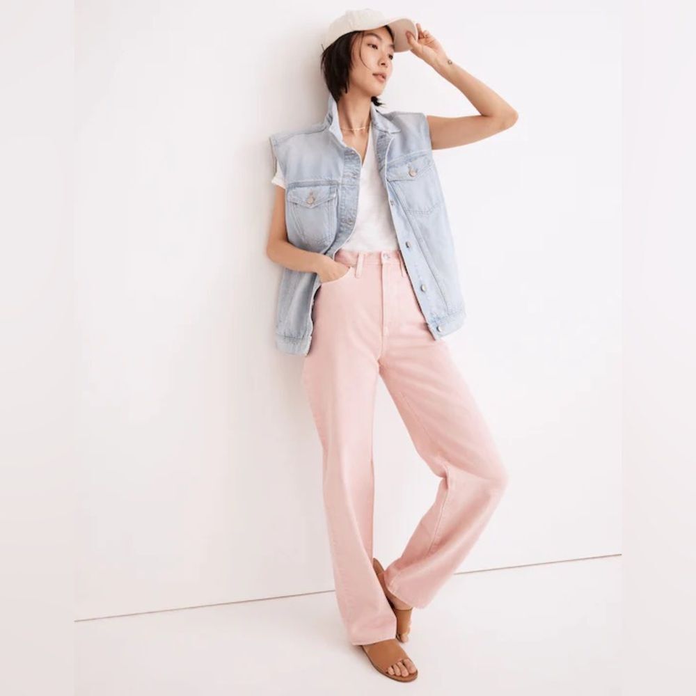 Madewell Women's Baggy Slouchy Straight Leg High Waist Jeans  | Size:  24